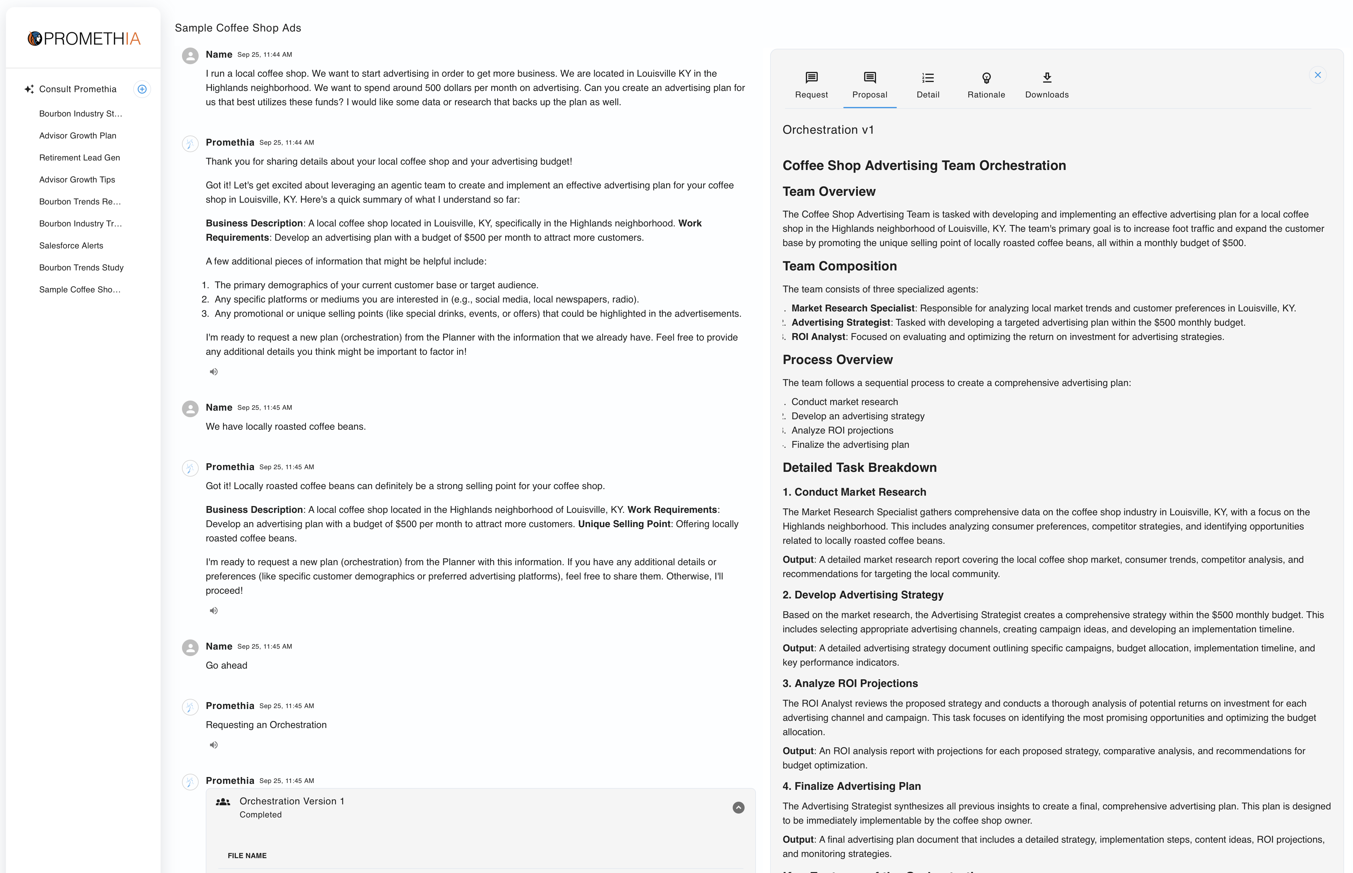 Promethia Workflow Visualization